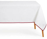 Magenta Cotton Tablecloth - Embroidery