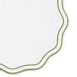 Circle Table Placemats - Sage green Scalloped