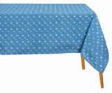 Block Print Tablecloth - Blue and White