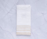 Red Linen Striped Napkins