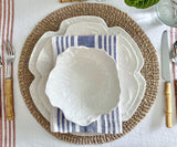 Red Linen Striped Napkins