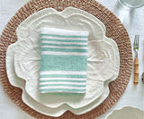 Green Striped Napkins Set of 4, 8 & More