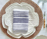 Red Linen Striped Napkins