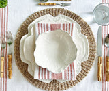 Red Linen Striped Napkins