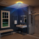 Midnight Series 100 CFM Ceiling Mount Bathroom Exhaust Fan with Brilliant LED Panel Light and Cozy Night Light