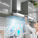 ANZZI 36-Inch 450 CFM 3-Speed Stainless Steel Wall Mount Convertible Pyramid Residential Range Hood with LED Lamp