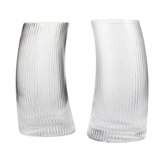 Set of 2 Curvy Cocktail Glasses 8oz