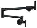 ANZZI Braccia Articulated Pot Filler, Dual Shut-Off Valves, 4 GPM High Flow, 24" Max Reach, Solid Brass Construction, Multiple Finishes