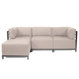 Axis 2pc Sectional Seascape Sand Titanium Frame