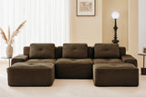 CORDELIA 117" 3-Seater Sofa with 2 Ottomans