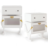 Modern Nightstand with Led Light Strips