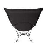 Scroll Puff Chair Titanium- Barbet Charcoal/Black