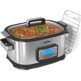 11-in-1 Multi Slow Cooker Roaster Oven, 6.5QT Sliver Digital