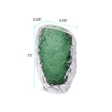 Emerald Crystalized Glass Vase- Medium
