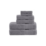 Organic All-Natural 6-Piece Bathroom Towel Set, Grey