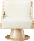 Millwin - Swivel Accent Chair With Natural Base