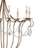 Crystal Lights Large Gold Chandelier