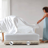 Luxury Satin 6-Piece Sheet Set, White