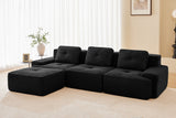 CORDELIA 117" 3-Seater Sofa with 1 Ottoman