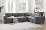 NOUVA 130" Chenille 6-Seater Sofa