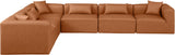 Cube - 6 Piece Modular Corner Sectional - Cognac
