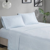 Wholesale Stripe Modern Comforter Set with Bed Sheets, Blue/Grey