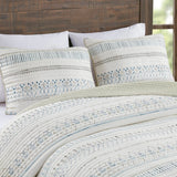 Farmhouse Microfiber Seersucker 3-Piece Quilt Set, Taupe