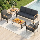 5-Piece Outdoor Conversation Set Patio Chairs with Cushions