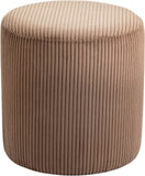 Roy - Round Microsuede Ottoman / Stool