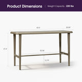 PURPLE LEAF Outdoor Bar Table Patio Dining Table Coffee Kitchen Breakfast Bistro Pub Bar Table for Patio Poolside