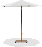 Fiji - Aluminum Patio Umbrella With Square Teak And Black Base