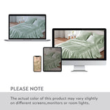 Wrinkle-Free Solid Satin Luxury Sheet Set, Sage
