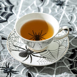 Spider White Gold Porcelain Tea Cup & Saucer