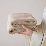 500GSM Turkish Cotton Quick Dry Plush Towel Set, Beige