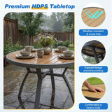4-Person Patio Dining Set with Round All-Aluminum Table