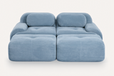 MIA 82'' Loveseat with 2 Ottomans