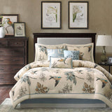 Garden Study Cotton Twill Comforter Set, Khaki