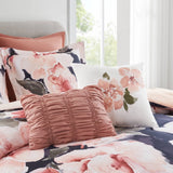 7-Piece Modern Farmhouse Comforter Set, Blush