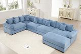 DESEO 155" Sectional Sofa with Ottoman