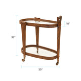 Oval Entertainment Bar Cart