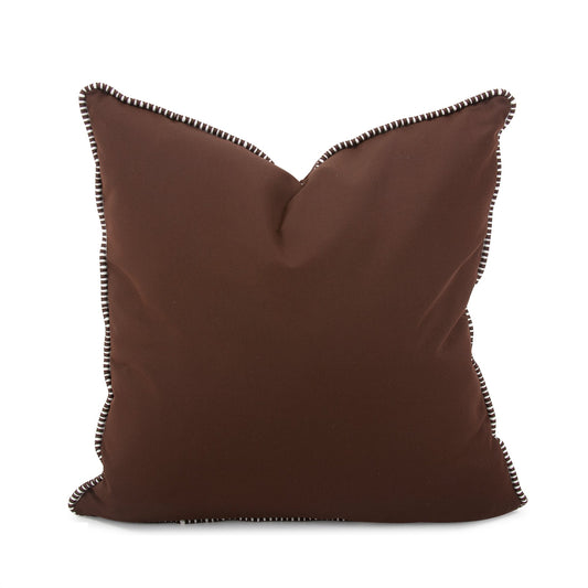 20 x 20 Outdoor Pillow with Dec Cord- Seascape Chocolate- Poly Insert