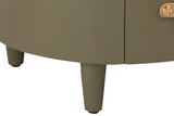 GALEN Modern Round Nightstand with Storage Drawer