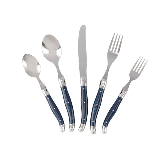 Laguiole 20-Piece Stainless Steel Flatware Set For 4, Navy