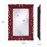 Barcelona Mirror - Glossy Burgundy