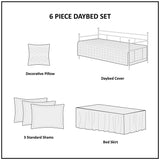 Lodge Cabin Microsuede 6-Piece Daybed Cover Set, Brown