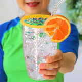 23oz Hammered Clear Acrylic Cups Set of 8