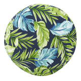 Outdoor Round Tall Pouf Cardoon Indigo