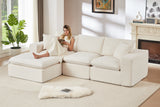ZORVA 108" 4-Seater Sofa with 1 Ottoman