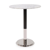 Micca Club White Marble Bistro Table