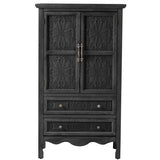 Carved Pattern Pantry Organizer, Farmhouse Sideboard Cabinet